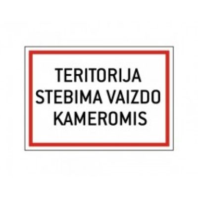 Teritorija stebima vaizdo kameromis (200 x300 mm.)